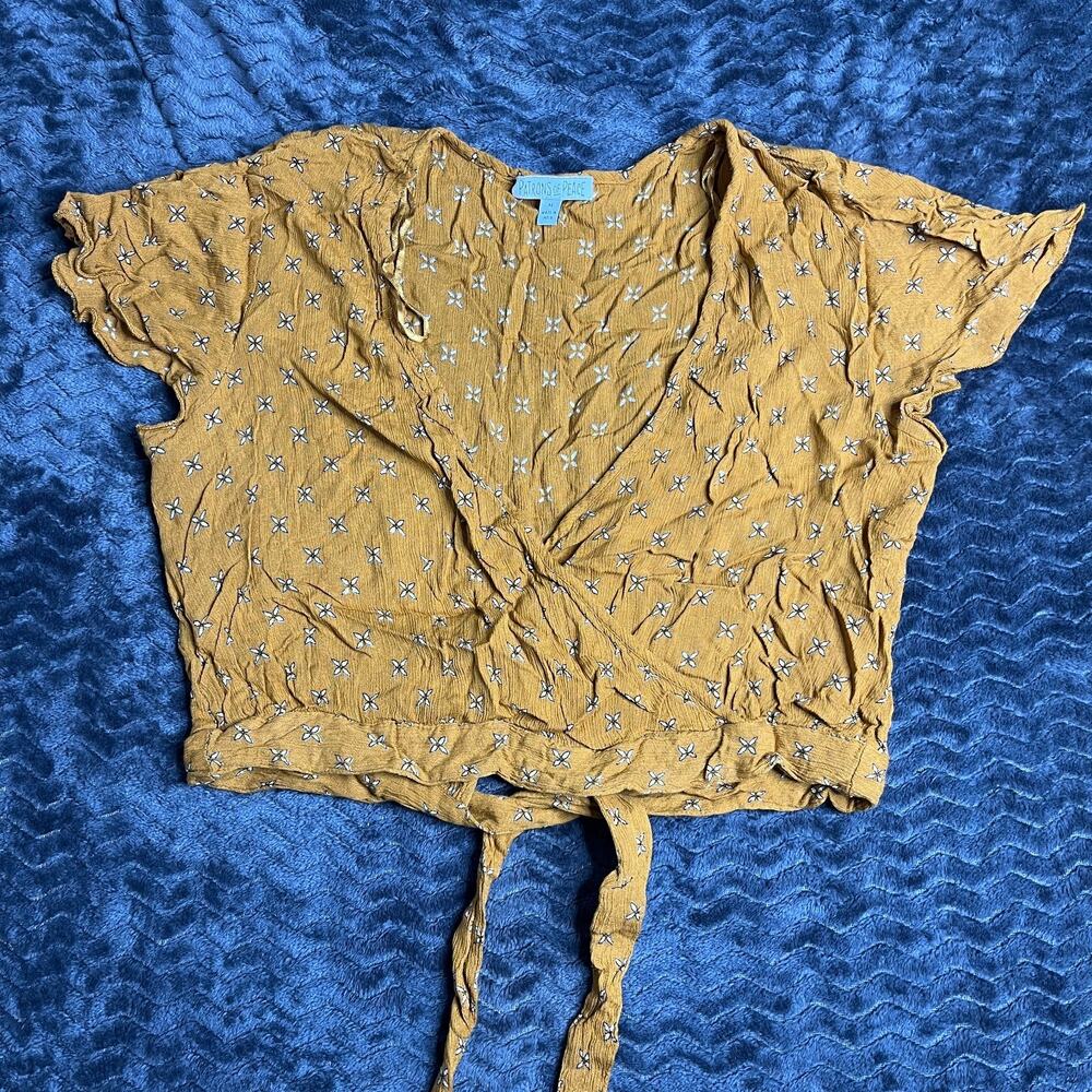 Patrons of Peace Boho Crop Top Womens Size medium